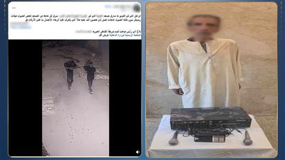 فضحه مقطع فيديو..سقوط عامل خردة سرق محتويات مسجد بالقليوبية