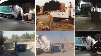 حملات مكثفة للنظافة بحي الجناين لرفع المخلفات وتحسين المظهر الحضاري