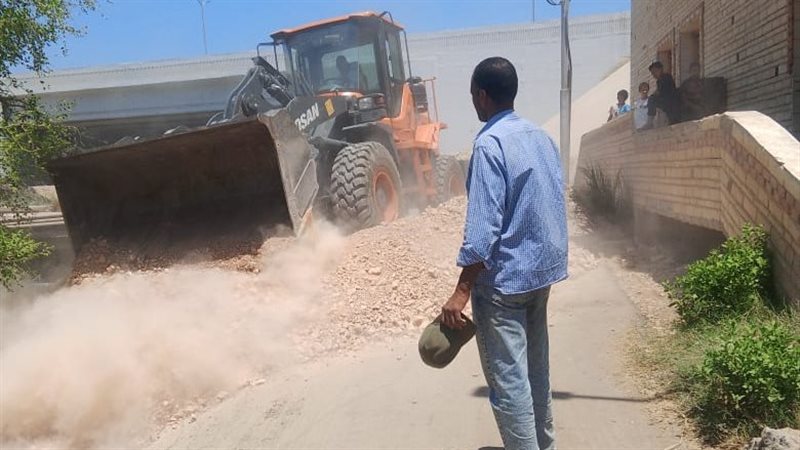 من أعمال تهيئه الطريق
