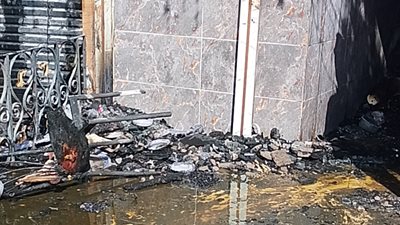 النيران تلتهم محل كشري في مدينة جرجا جنوبيسوهاج دون خسائر بشرية