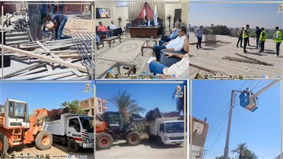 إزالة تعديات وحملات على المخابز وتصدى للاشغالات بمراكز ومدن بنى سويف|صور