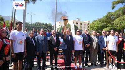 جامعة الفيوم تستقبل شعلة أسبوع شباب الجامعات والمعاهد العليا الرابع عشر