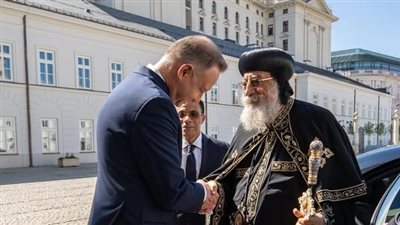 لقاء «رد المحبة» .. الرئيس البولندى يستقبل البابا تواضروس فى وارسو 