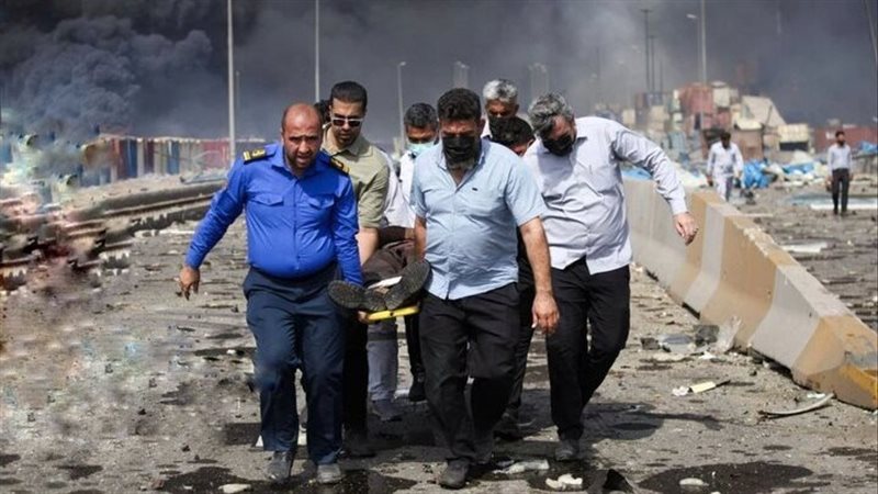 ضحايا انفجار وقع