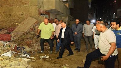 محافظ أسيوط يتابع جهود إنقاذ ضحايا انهيار المنزل| صور
