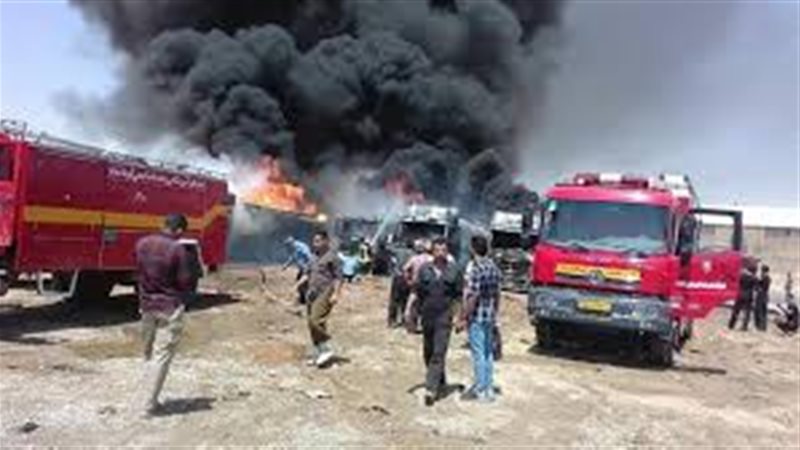  انفجار مستودع في