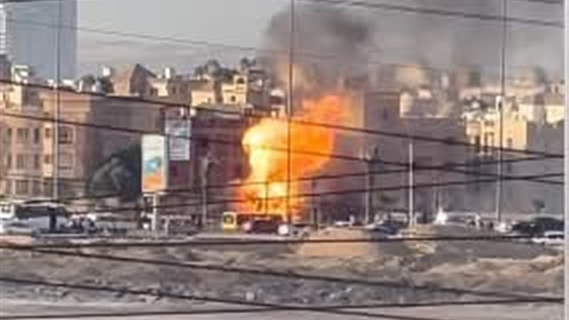 لحظة نشوب الحريق