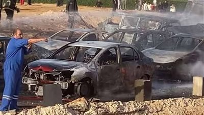 رجال الحماية المدنية ينقذون طريق الواحات من كارثة محققة بتدخلهم السريع