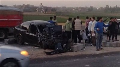 إصابة شخص في حادث تصادم بالمنوفية