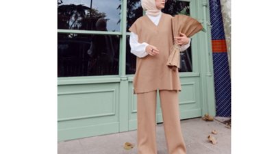 موضة الفيست التريكو للمحجبات| أناقة مريحة بإطلالات عصرية