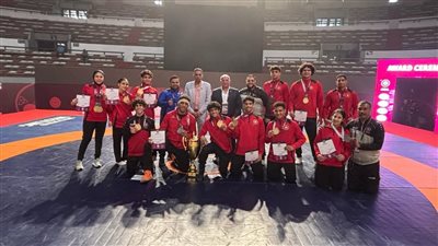 منتخب مصر للمصارعة الرومانية تحت 20 سنة يحصد كأس البطولة الإفريقية