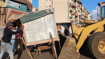 حملة موسعة لإزالة الإشغالات والتعديات بضواحي بورسعيد