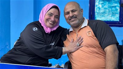 35 عامًا من العطاء.. «مها ومتولي» أسطورة رياضية وزوجان من ذوي الهمم