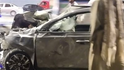 مصرع شخصين وإصابة 4 آخرين في حادث تصادم بطريق الواحات .. (صور) 