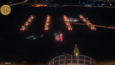 رسومات هندسية تزين سماء حفل افتتاح بطولة العالم العسكرية للفروسية بحضور السيسي