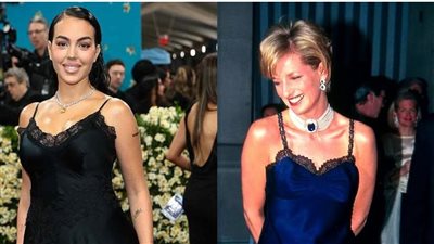 جورجينا بفستان مستوحى من الأميرة ديانا في حفل 