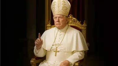 «أعجبت ميلانيا».. ترامب يعلق علي صورته بزي بابا الفاتيكان 