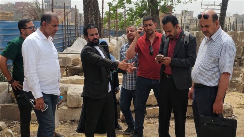 معاينة أحجار المئذنتين