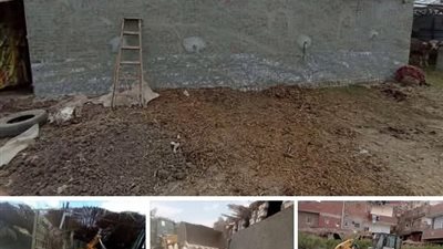 الشرقية: إزالة تعدي بمساحة 175 متر على الأراضي بالإبراهيمية