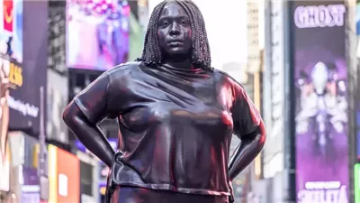 امرأة بارتفاع 12 قدمًا تتوسط نيويورك.. عمل فني يهز مفاهيم الخلود والهوية