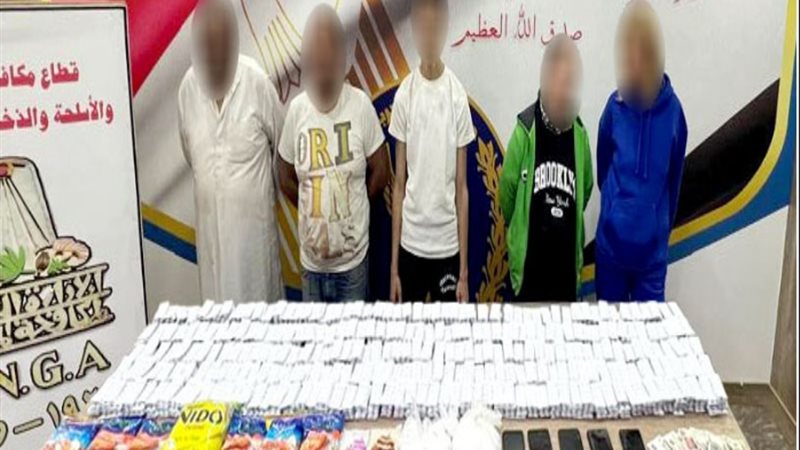 المتهمين والمضبوطات