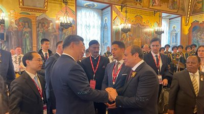  الرئيس السيسي يتبادل أحاديث ودية مع قادة الدول المشاركة في عيد النصر