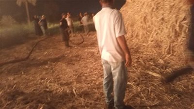 بعزبة داود..حريق يلتهم عصارة قصب في نجع حمادي بقنا|صور