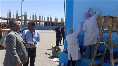 حي الأربعين بالسويس ينفذ حملات إزالة ونظافة وجدارية تاريخية بالمثلث