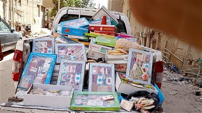 ضبط 650 قطعة حلوى مختلفة الأنواع منتهية الصلاحية باالفيوم