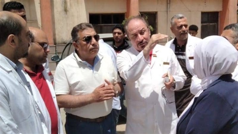 محافظ الدقهلية أثناء