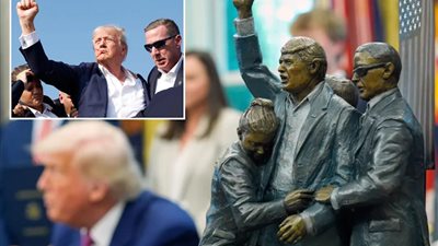 ترامب يخلّد لحظة نجاته من الموت بتمثال من البرونز على المكتب البيضاوي