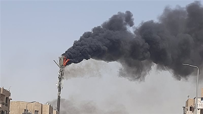 حريق برج اتصالات