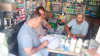  حملة تفتيش على محلات بيع المبيدات والمخصبات الزراعية بالفيوم 