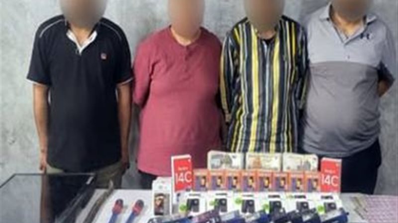 المتهمين والمضبوطات