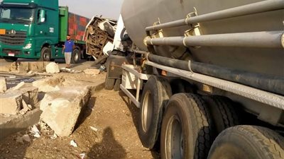 إصابة 20 مواطن في حادث تصادم تريلا وأتوبيس بمنيا القمح في الشرقية