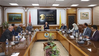 اجتماع تنسيقي بين جامعة المنيا وجهازتنمية المشروعات للتعليم العالي