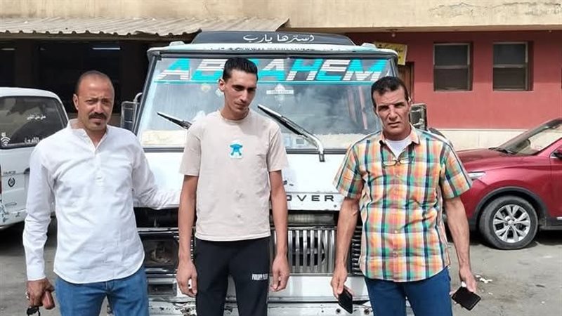 السائق بعد ضبطه