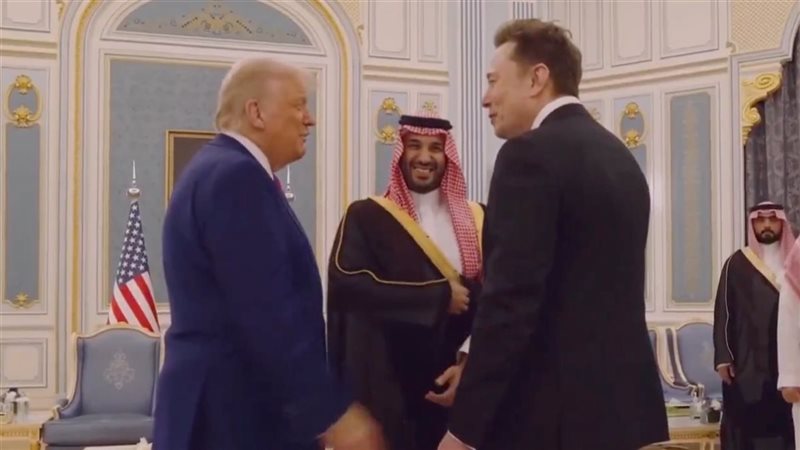 ماسك وترامب وبن سلمان