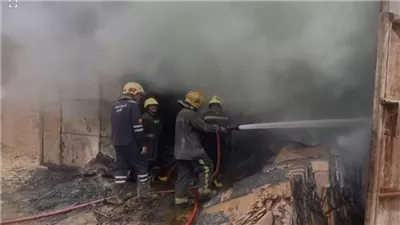 إصابة عاملين إثر نشوب حريق داخل كرفانات عمال بكمبوند بمدينة 6 أكتوبر 