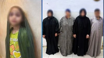 تولوا رعايتها بعد سجن والدتها .. فتعدوا عليها بالضرب والأمن يضبطهم 