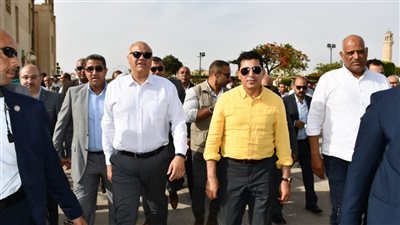 خلال جولته يالقليوبية.. وزير الرياضة ومحافظ القليوبية يتفقدان نادي العبور