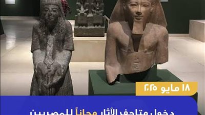 عدا الكبير والتحرير والحضارة... دخول متاحف مصر مجانًا يوم 18 مايو 