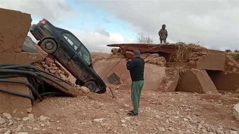 آثار فيضانات الجزائر