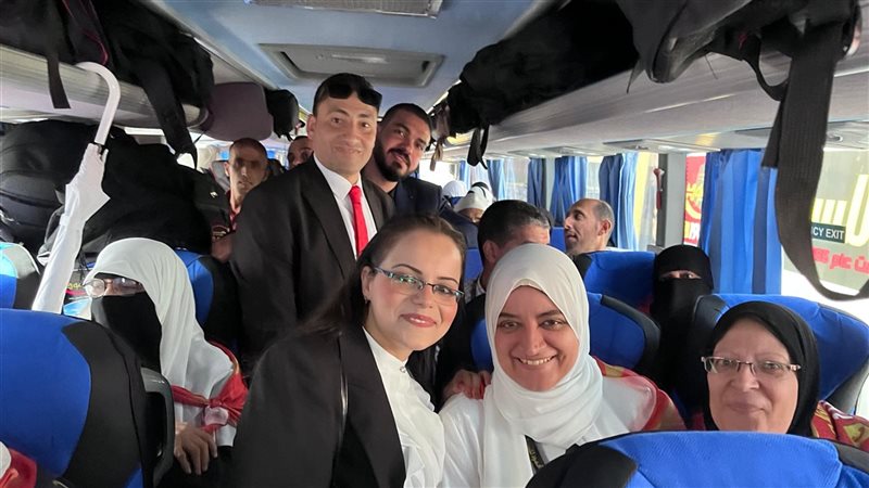 جانب من استقبال الحجاج